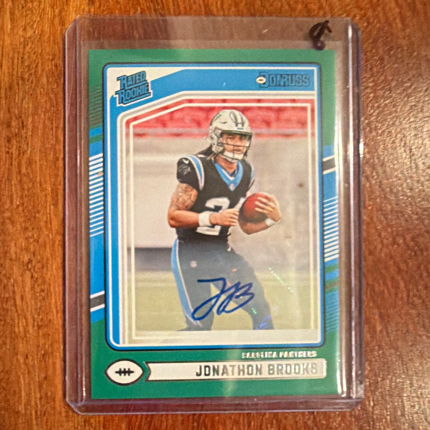 2024 Panini Donruss Jonathon Brooks Rated Rookie #354 Autographed Panthers