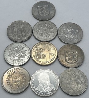 10 Various Crowns Elizabeth II Liberation Gibraltar