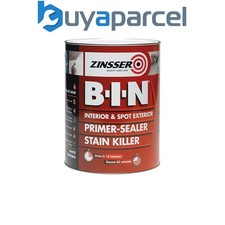 Zinsser ZN7020001A1 B.I.N Primer, Sealer & Stain Killer Paint White 5 litre ZINB