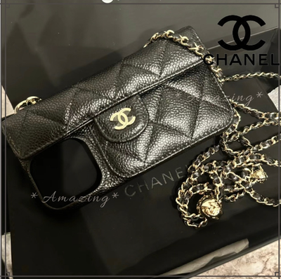 Chanel IPhone case iPhone 14pro new authentic black | eBay