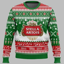 Stella Artois United Kingdom Beer Ugly Christmas Sweater