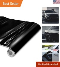 Gloss Black Vinyl Wrap 1ft X 5ft Air-Release Car Wrap Adhesive Film Automotiv...