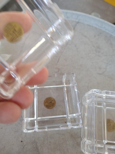 (3) RCR - Royal Crystal Berg 24 % Bleikristall 2,75" Quadratisch Schmuck Schale 3er Set - Bild 12 von 18