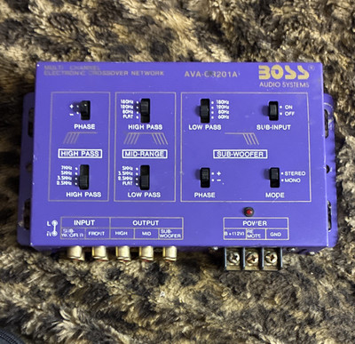 BOSS Audio Systems AVA-CR201A Electronic Car Audio Crossover Network