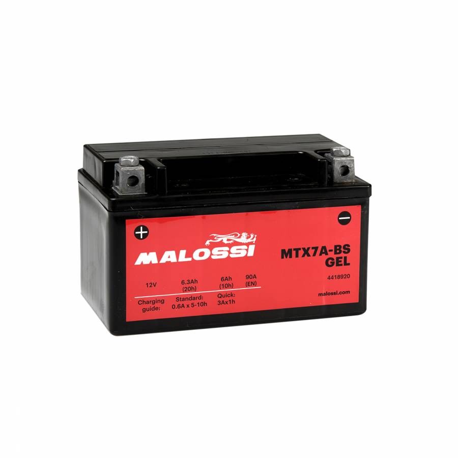 Batterie 12v 6 ah mtx7a-bs Malossi Gel pour redémarrer après l'hiver