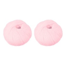 2 Skeins Mohair Yarn, Soft Yarn Mohair Fuzzy for Crocheting Knitting,Pink