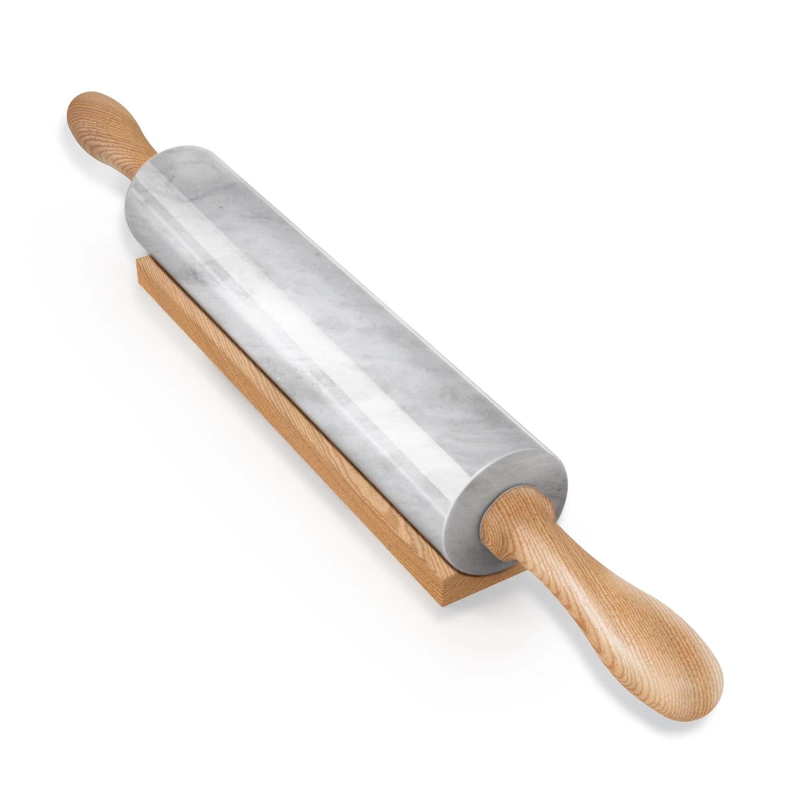 Marble Rolling Pin, Non-Stick African Stone Polished Dough Roller, Pasta, Dum...