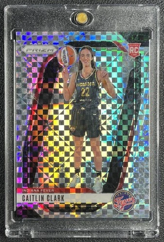 CAITLIN CLARK 2024 PANINI WNBA PRIZM #145 ROOKIE CHECKERBOARD RC FEVER