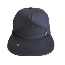 LOUIS VUITTON LV Twig Logo Baseball Cap MP2481 Black Cotton Gold Insects Auth