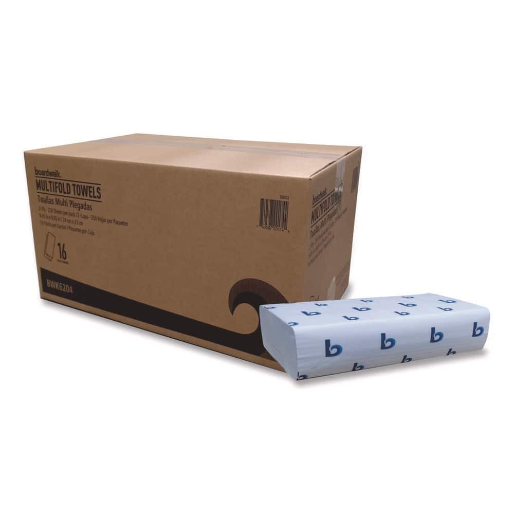 Structured 1-Ply Multifold Paper Towels, White, 9"x9.5", 250