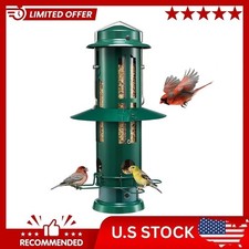 Squirrel Proof Bird Feeder for Outdoors Hanging, Metal Wild Bird Feeders with Re
