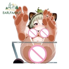 EARLFAMILY Sayu Car Sticker Computer Racing Anime Car Door Bumper Fridge Decal