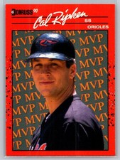 1990 Donruss Baseball Bonus MVP's #BC-18 Cal Ripken - VG - Baltimore Orioles