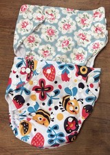 Lot of 2 Baby Goal Swim Diaper Cover Multicolor w/ Multi Snaps Adjustable Size