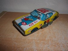 Vintage Jimmy Toys Japan Tin Litho Wind-Up Stock Car Muscle Car