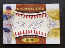 2009 Sweet Spot Signatures Nate McLouth Auto 6/300 #S-NM Atlanta Braves