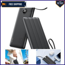Multi-Device Power Bank with 5 Outputs LED Display - Travel-Friendly Design