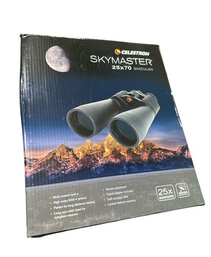Celestron 71008 SkyMaster Black Astronomical Viewing 25x70 Binoculars - Picture 4 of 6