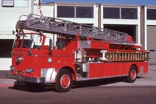 Berkeley CA Truck 3 1966 Seagrave 85' RM Aerial Fire Apparatus Slide