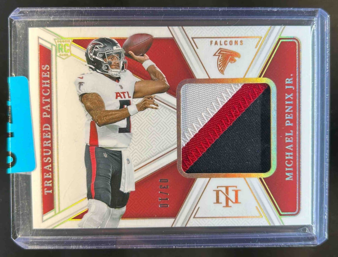 2024 National Treasures Michael Penix Jr. Treasured Patches Holo Gold #3/10