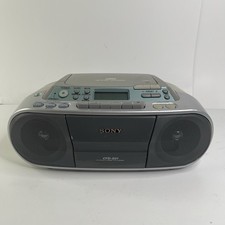 Sony CFD-S01 CD Player Boombox AM FM Radio Cassette Recorder Tested Working