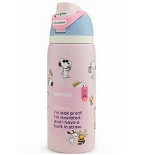 New Snoopy Owala 32oz Pink Water Bottle Stainless Steel Exclusive Edition