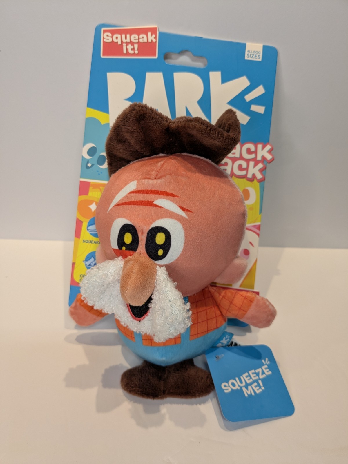 BARK Old Goldie 8-Inch Plush Squeaker Dog Toy New