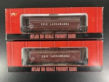 Atlas ACF 3-Bay Cylindrical Hopper Erie Lackawanna #20009 #20011 LOT - 1934-5