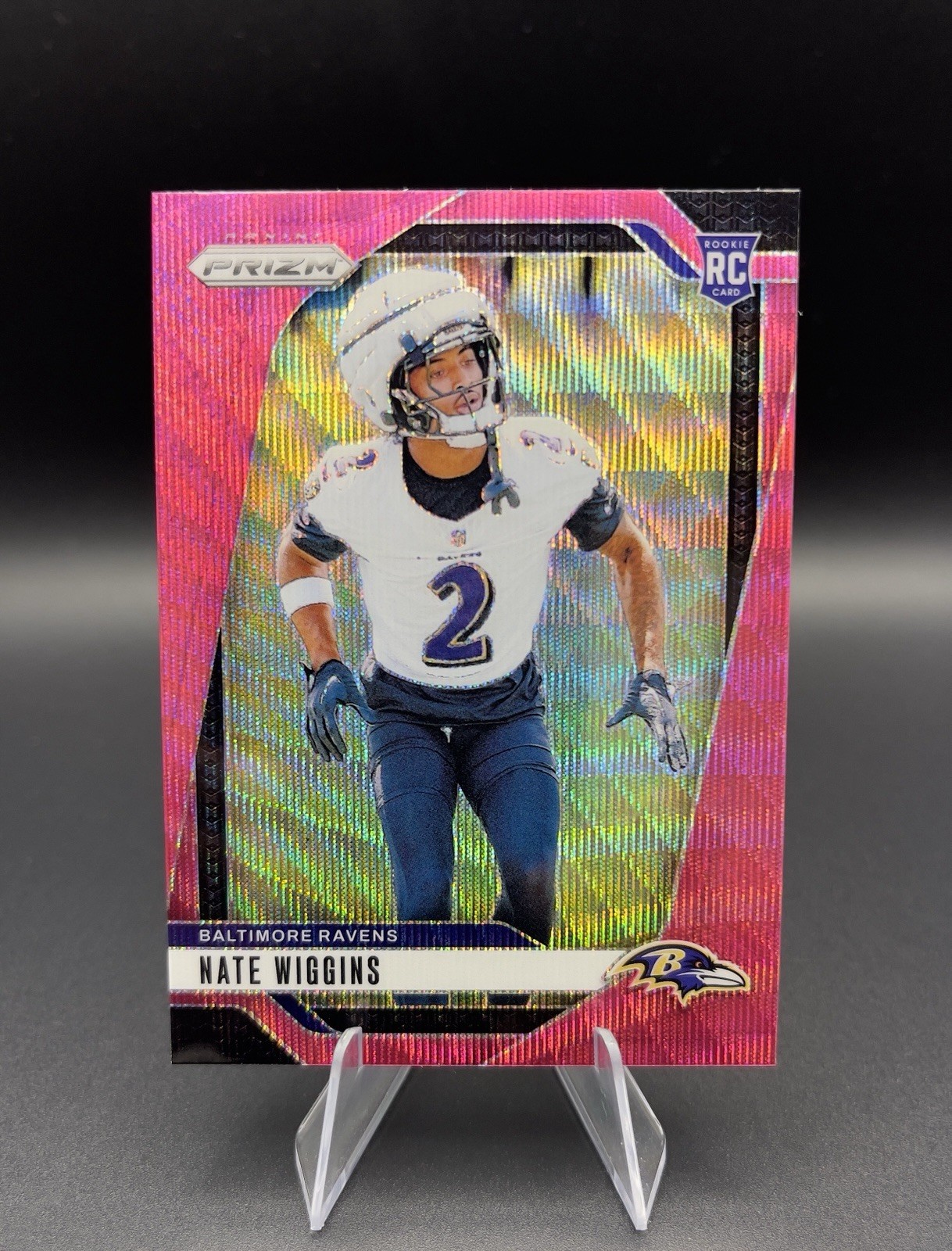 2024 Panini Prizm - Rookies Nate Wiggins #380 Pink Wave Prizm (RC)