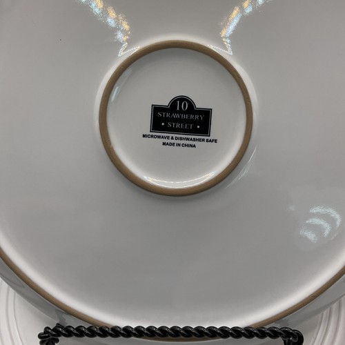Set Of 4 Dinner Plates 10 Strawberry Street 10 3/4” Cream/ Off White Color - Picture 2 of 6