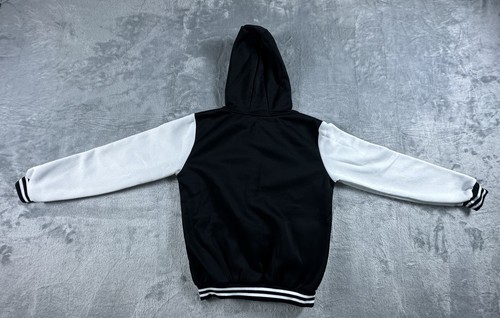 Boys Letterman Style Jacket Youth SIZE 10 Black & White Snap Closing - Picture 8 of 8