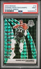Giannis Antetokounmpo 2023 Mosaic #12 Elevate Green PSA 9 Mint