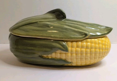 Vintage Shawnee Pottery #74 11 Inch Corn King Casserole Dish Farmhouse