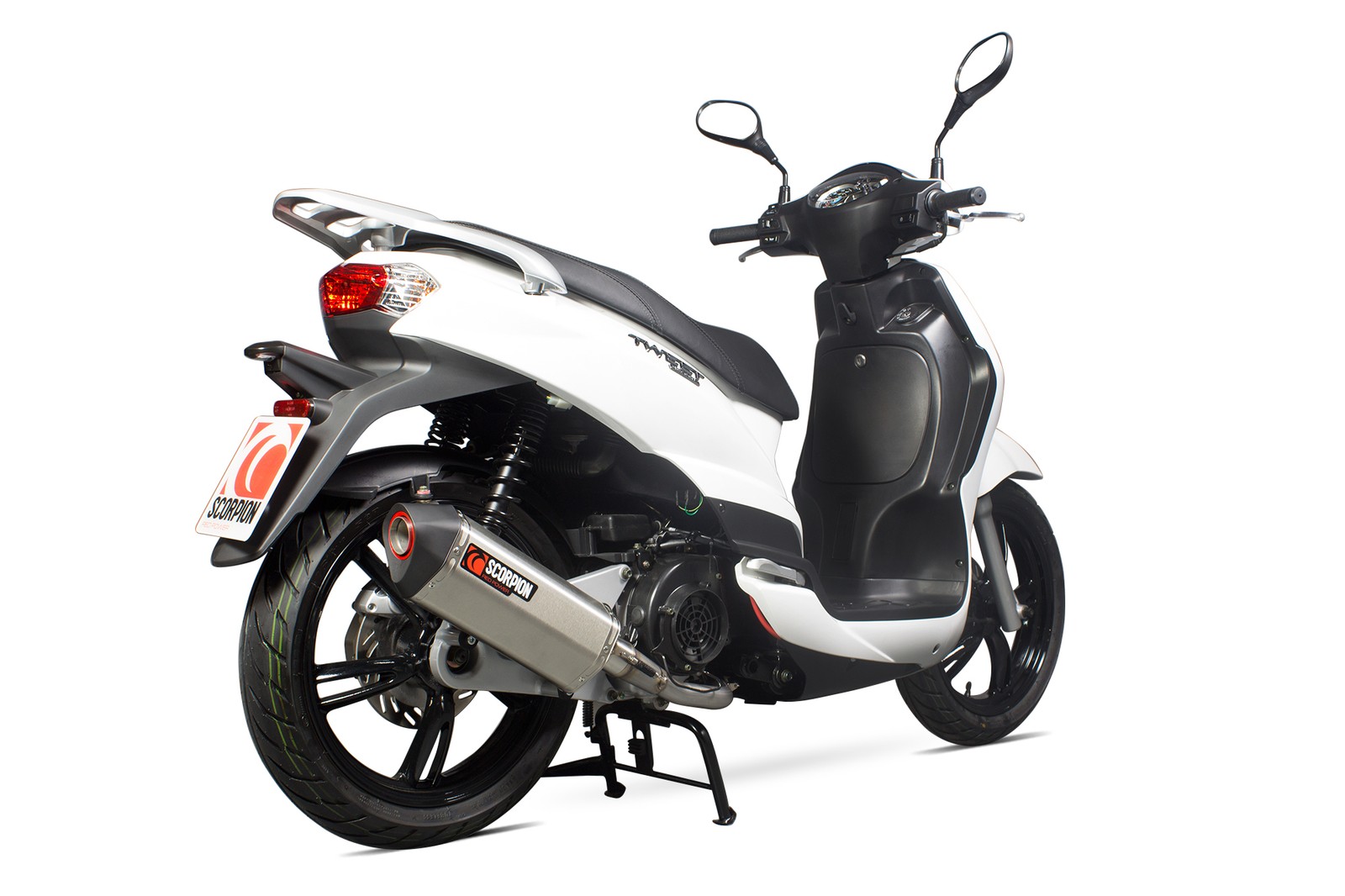 Peugeot Tweet 125 10-17 Scorpion Full Exhaust Serket Stainless Steel RPG104SEO