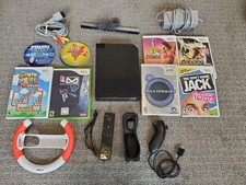 Black Nintendo Wii Console System Bundle w/ 8 Games Nunchuck TESTED jack