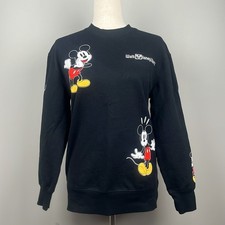Walt Disney World Unisex Black Crewneck Mickey Mouse Sweatshirt SZ S