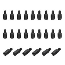 M4x10mm+6mm Male-Female Hex Standoff, 48pcs Carbon Steel PCB Standoffs, Black
