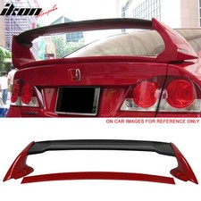 Fits 06-11 Honda Civic Mugen Style Carbon Top Trunk Spoiler Painted R513 Red Fits 06-11 Honda Civic Mugen Style Carbon Top Trunk Spoiler Painted R513 Red