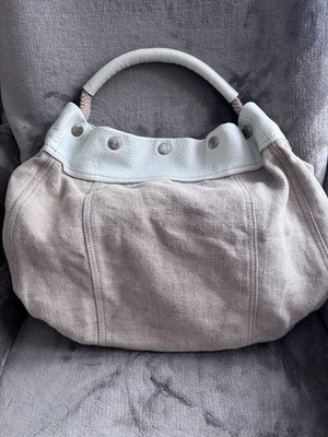 Prada Hobo Tasche Leinen Leder