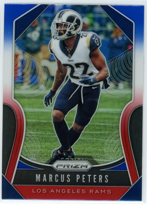 Marcus Peters 2019 Panini Prizm #246 Los Angeles Rams Red White and Blue