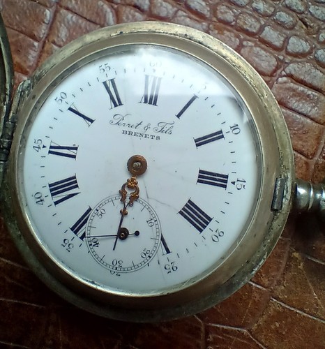 Antike 1900er 84 Silber Taschenuhr Für Russland Perret & Fils Brenets Schweiz  - Bild 4 von 10