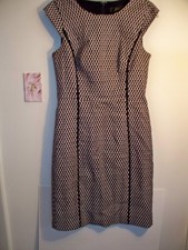 J Crew Womens Black/Red Zip Round Neck Sleeveless Sheath Dress Size 0