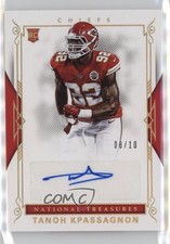 2017 Panini National Treasures Holo Gold 8/10 Tanoh Kpassagnon #141 Auto b8h