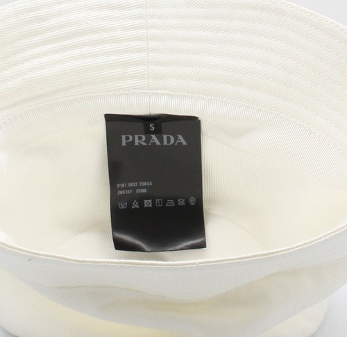 PRADA MENS WHITE BUCKET HAT EMBROIDERED LOGO SMALL RRP £590 AD - 第 9/9 張圖片