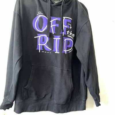 Outrank Black Graphic XL With Drawstring Hoodie Kangaroo Front Pocket