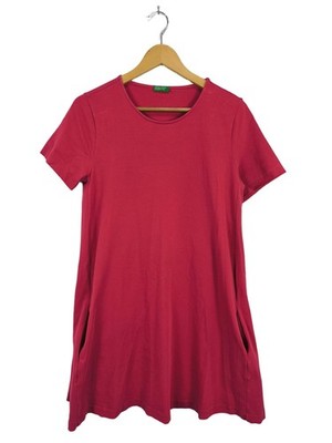 UNITED COLORS OF BENETTON Kurzarmkleid Damen Kleid Gr. DE 38 pink Casual-Look