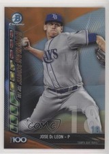 2017 Bowman Chrome Scouts Top 100 Orange Refractor 17/25 Jose De Leon 0c6
