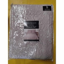 Embossed Bedspread Single Blush Pink 190x260cm Soft Lightweight