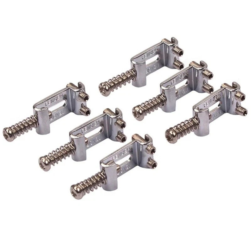 6Pcs/Set Guitar Bridge Saddles Roller Tremolo Bridge Saddles for Fender Strat Te 3