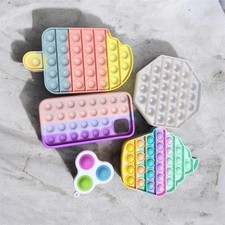 Pop it Fidget Toy Lot 5 Pack Cupcake Phone case Octagon , Ice Cream